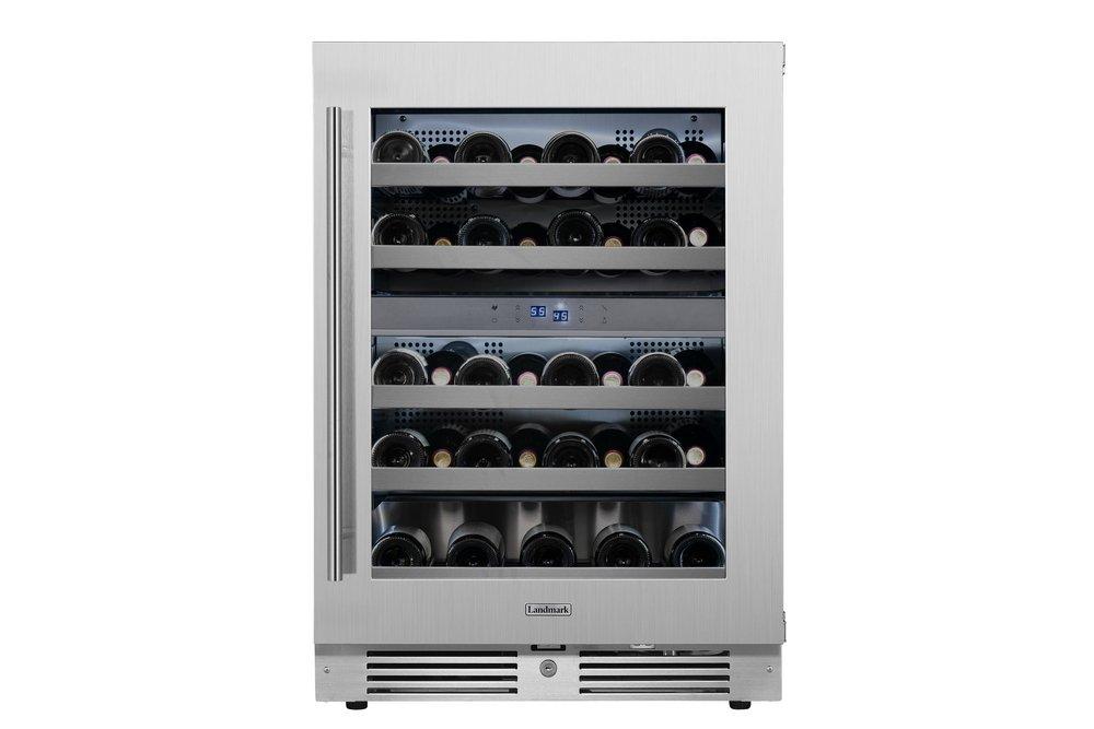 Landmark Stainless Steel 23-13/16 in. 4.76 cu. ft. Wine Cooler 