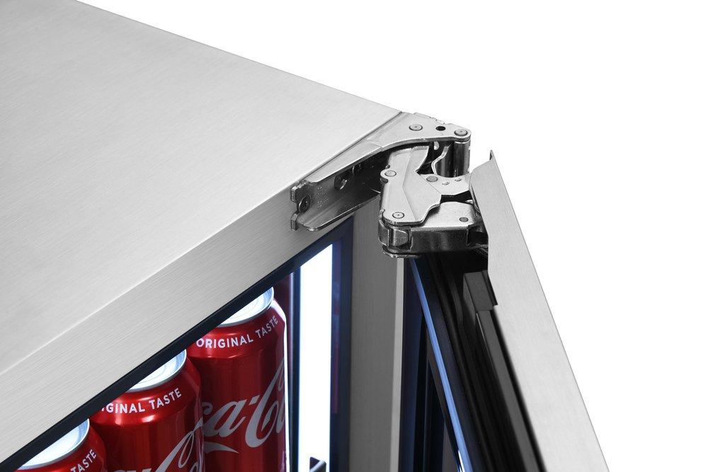 Landmark Stainless Steel 15 in. 2.89 cf Beverage Center with Left Hinge and Multi Color LED Light 