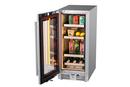 Landmark Stainless Steel 15 in. 2.89 cf Beverage Center with Left Hinge and Multi Color LED Light 