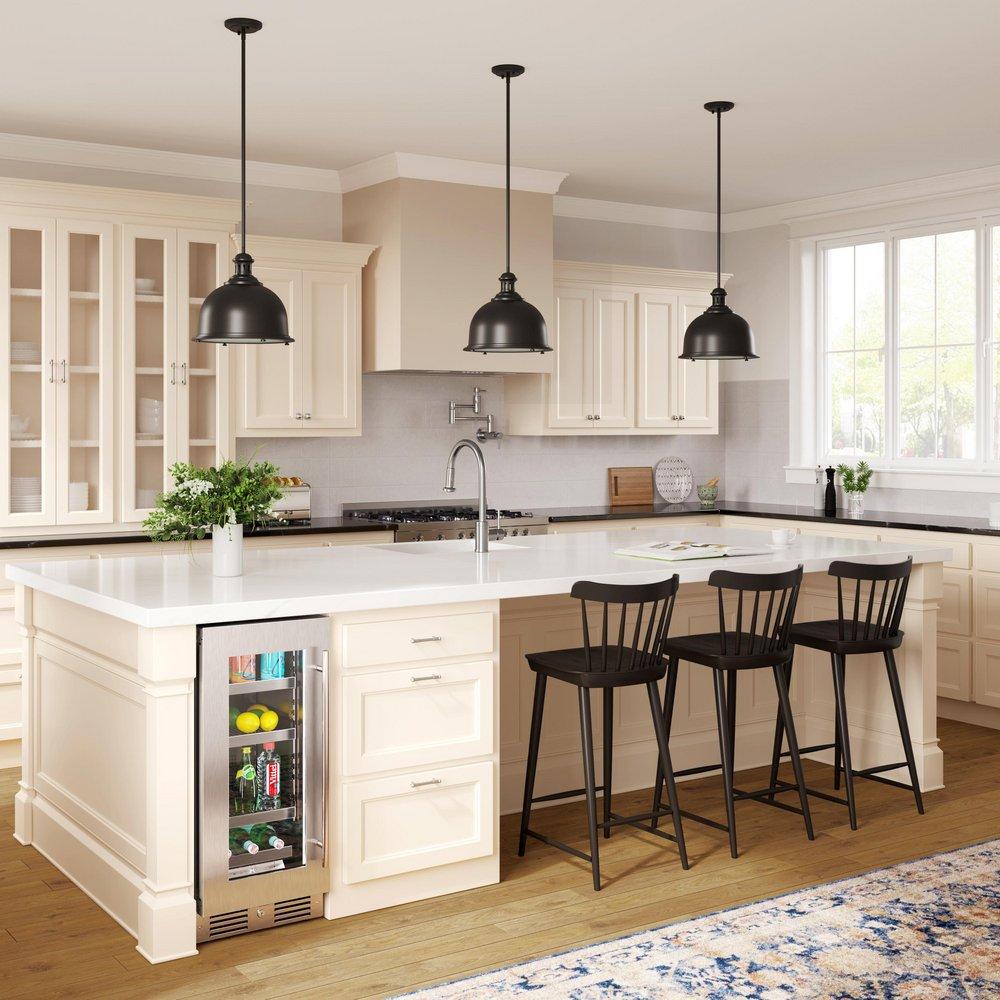 Landmark Stainless Steel 15 in. 2.89 cf Beverage Center with Left Hinge and Multi Color LED Light 