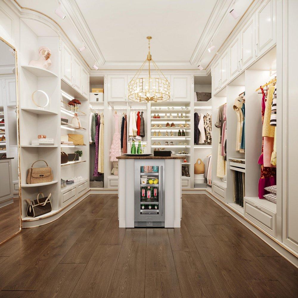 Landmark Stainless Steel 15 in. 2.89 cf Beverage Center with Left Hinge and Multi Color LED Light 