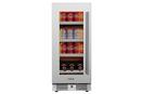 Landmark Stainless Steel 15 in. 2.89 cf Beverage Center with Left Hinge and Multi Color LED Light 
