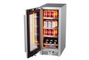 Landmark Stainless Steel 15 in. 2.89 cf Beverage Center with Left Hinge and Multi Color LED Light 