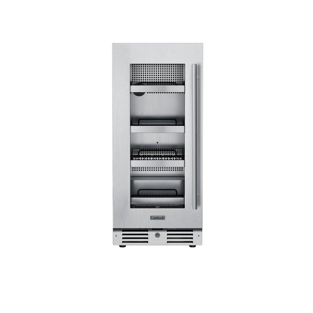 Landmark Stainless Steel 15 in. 1.5A 2.89 cf Beverage Center with Left Hinge 