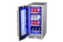 Landmark Stainless Steel 15 in. 2.89 cf Beverage Center with Left Hinge and Multi Color LED Light 
