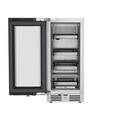 Landmark Stainless Steel 15 in. 1.5A 2.89 cf Beverage Center with Left Hinge 