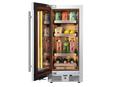 Landmark Stainless Steel 15 in. 1.5A 2.89 cf Beverage Center with Left Hinge 