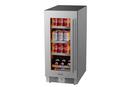 Landmark Stainless Steel 15 in. 2.89 cf Beverage Center with Left Hinge and Multi Color LED Light 
