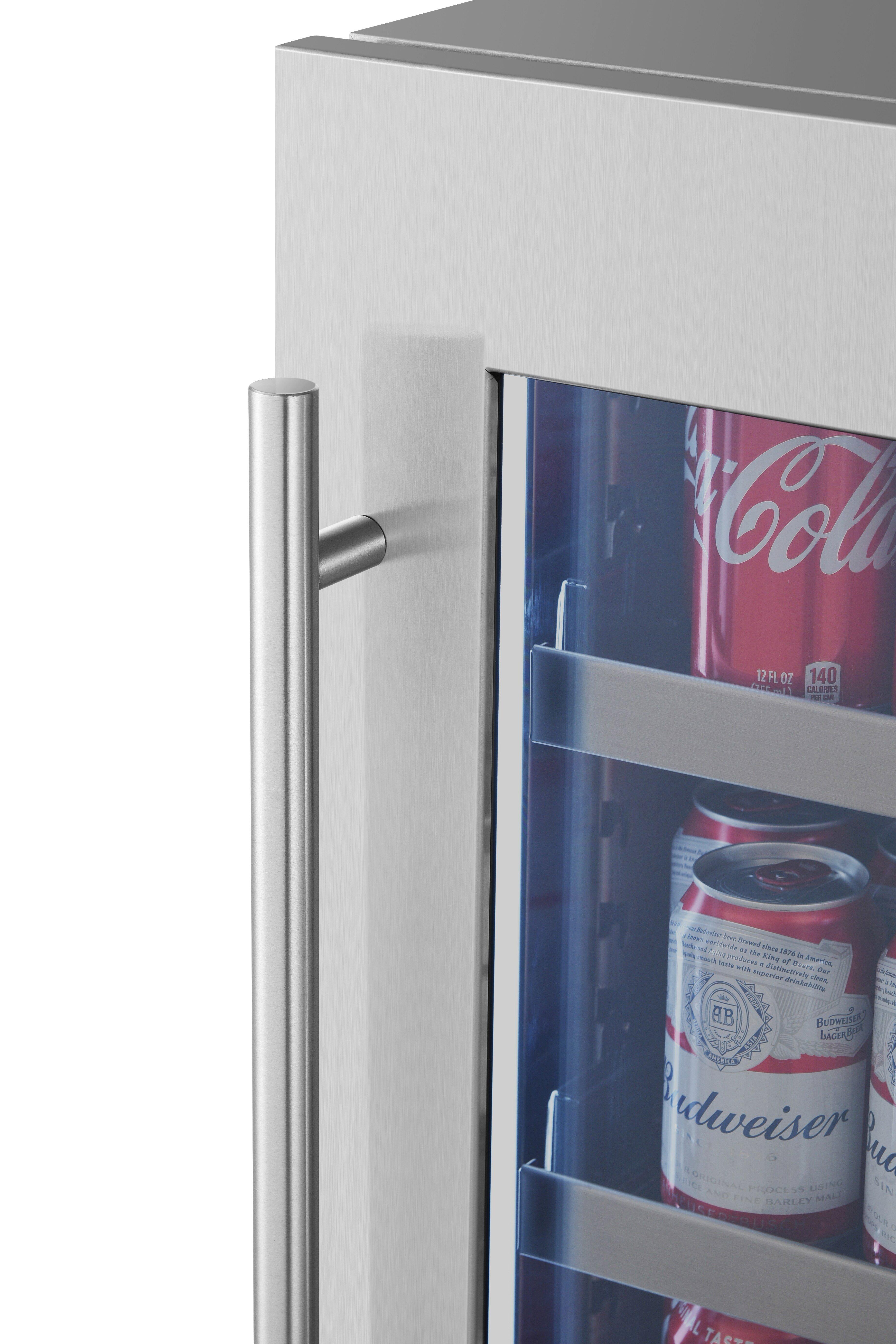 Landmark Stainless Steel 15 in. 1.5A 2.89 cf Beverage Center with Left Hinge 