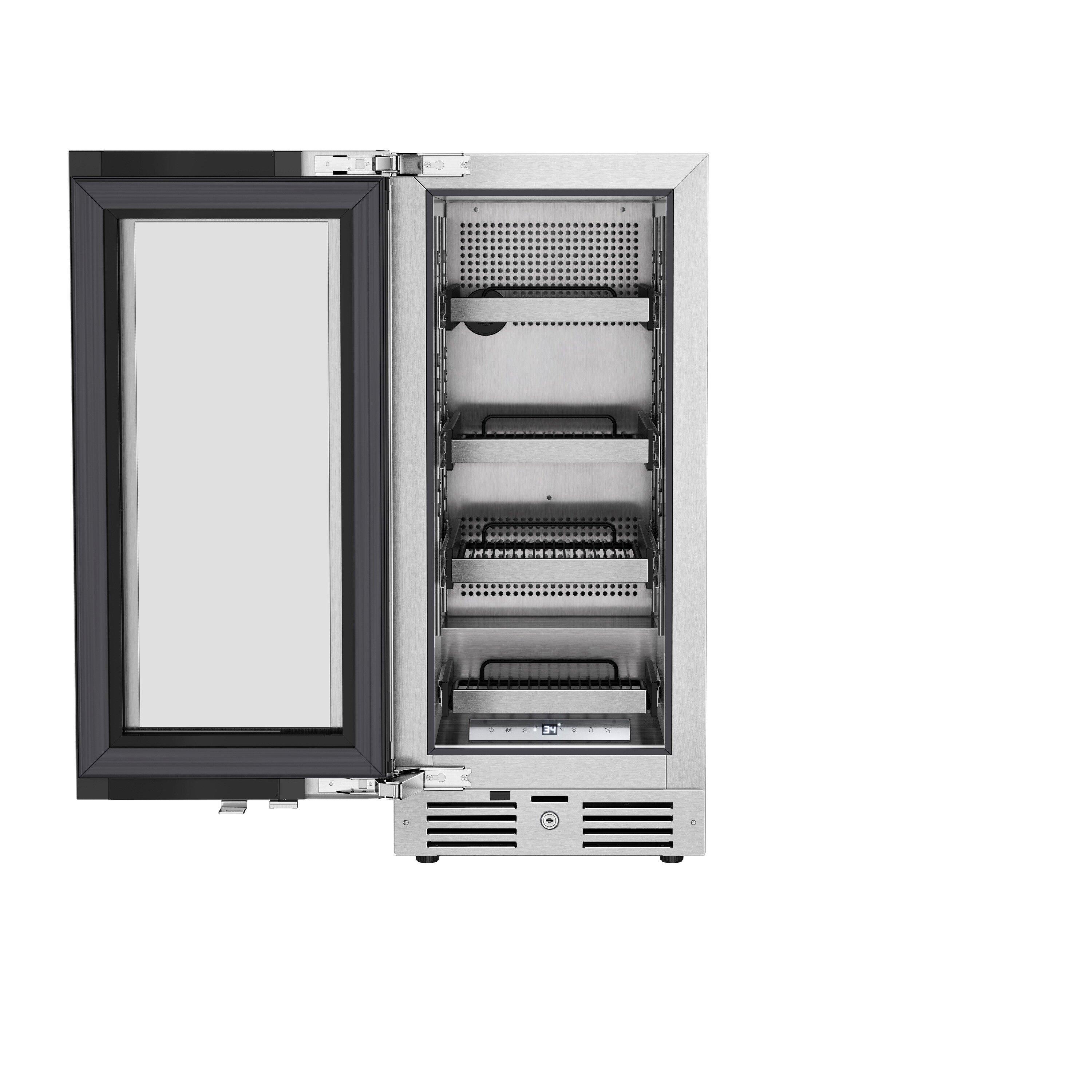 Landmark Stainless Steel 15 in. 1.5A 2.89 cf Beverage Center with Left Hinge 