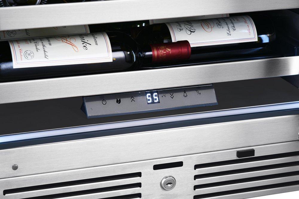 Landmark Stainless Steel 23-13/16 in. 5.21 cu. ft. Wine Cooler 