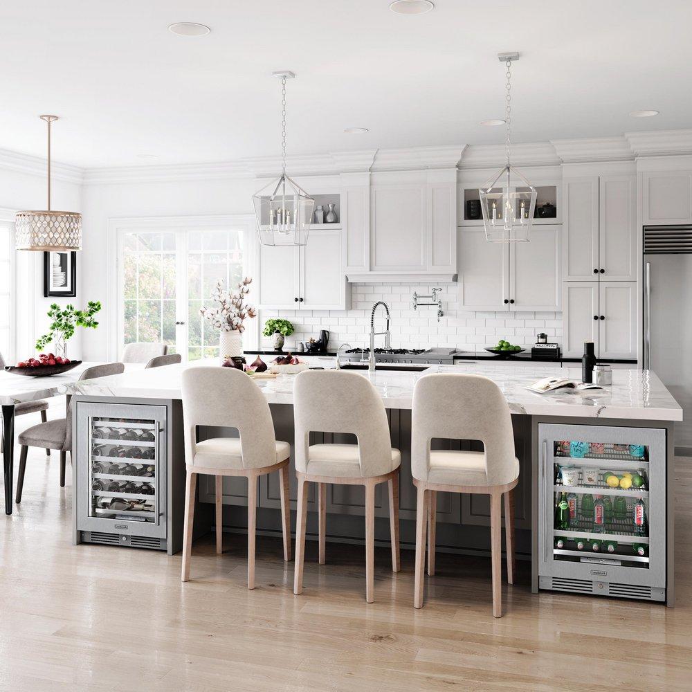 Landmark Stainless Steel 23-13/16 in. 5.21 cu. ft. Wine Cooler 