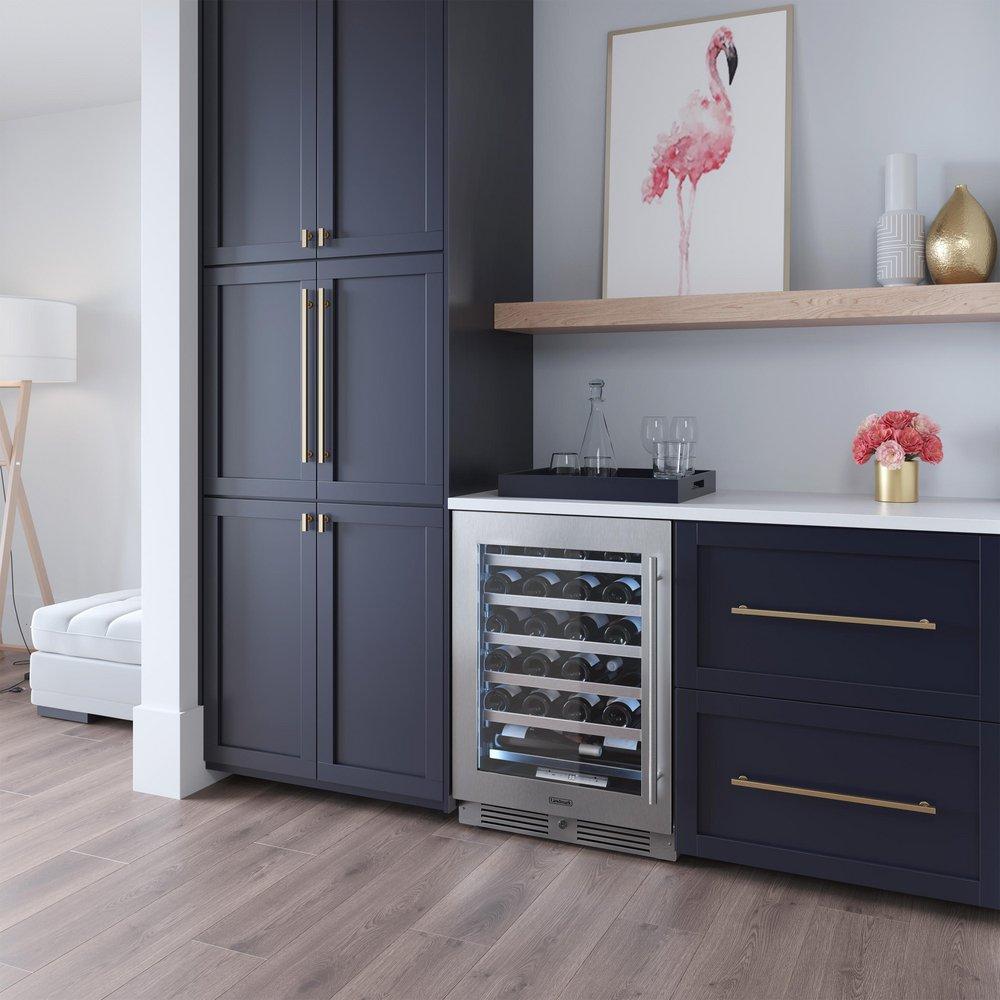 Landmark Stainless Steel 23-13/16 in. 5.21 cu. ft. Wine Cooler 