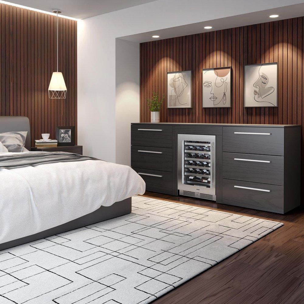 Landmark Stainless Steel 23-13/16 in. 5.21 cu. ft. Wine Cooler 