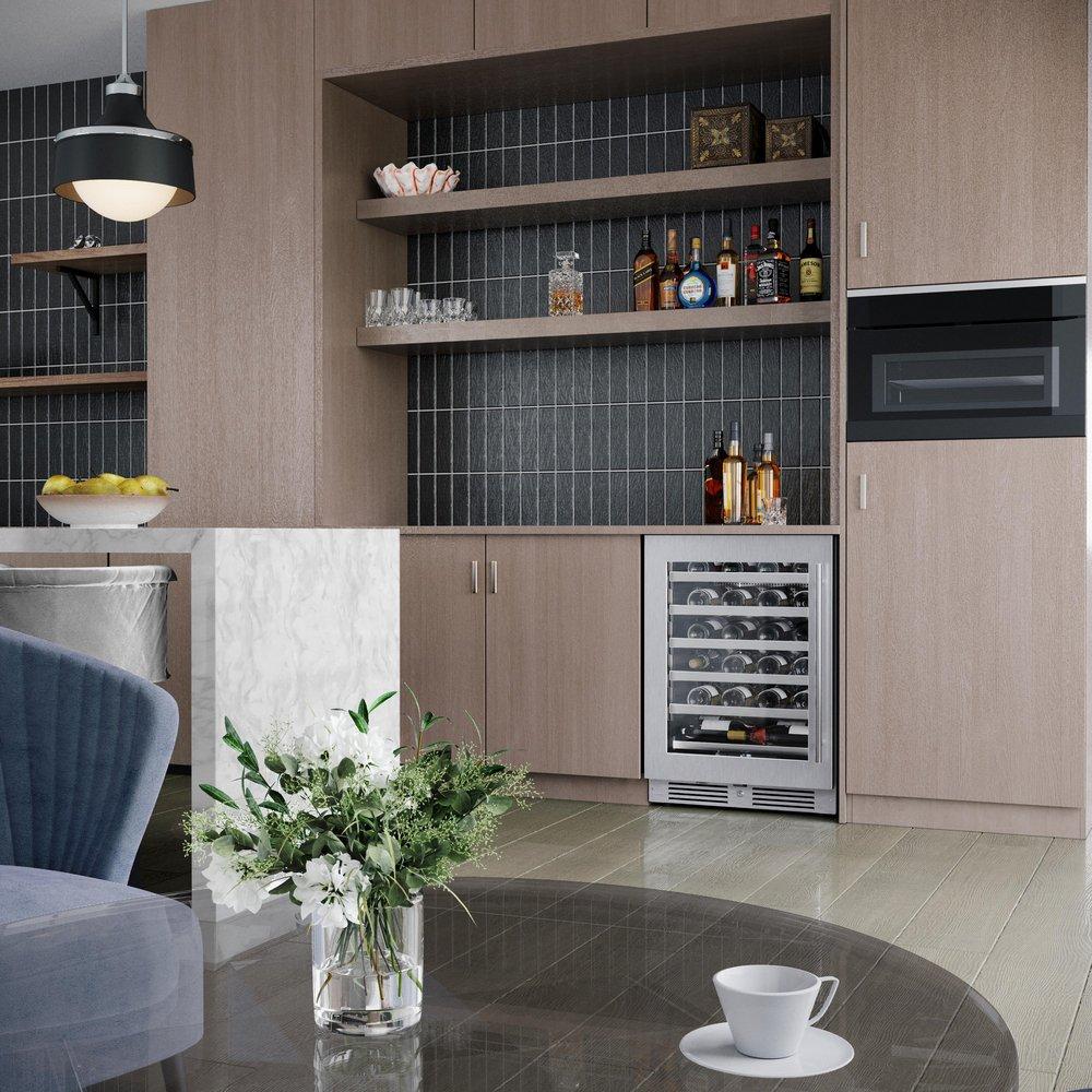 Landmark Stainless Steel 23-13/16 in. 5.21 cu. ft. Wine Cooler 