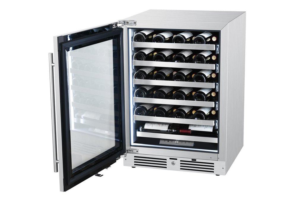 Landmark Stainless Steel 23-13/16 in. 5.21 cu. ft. Wine Cooler 