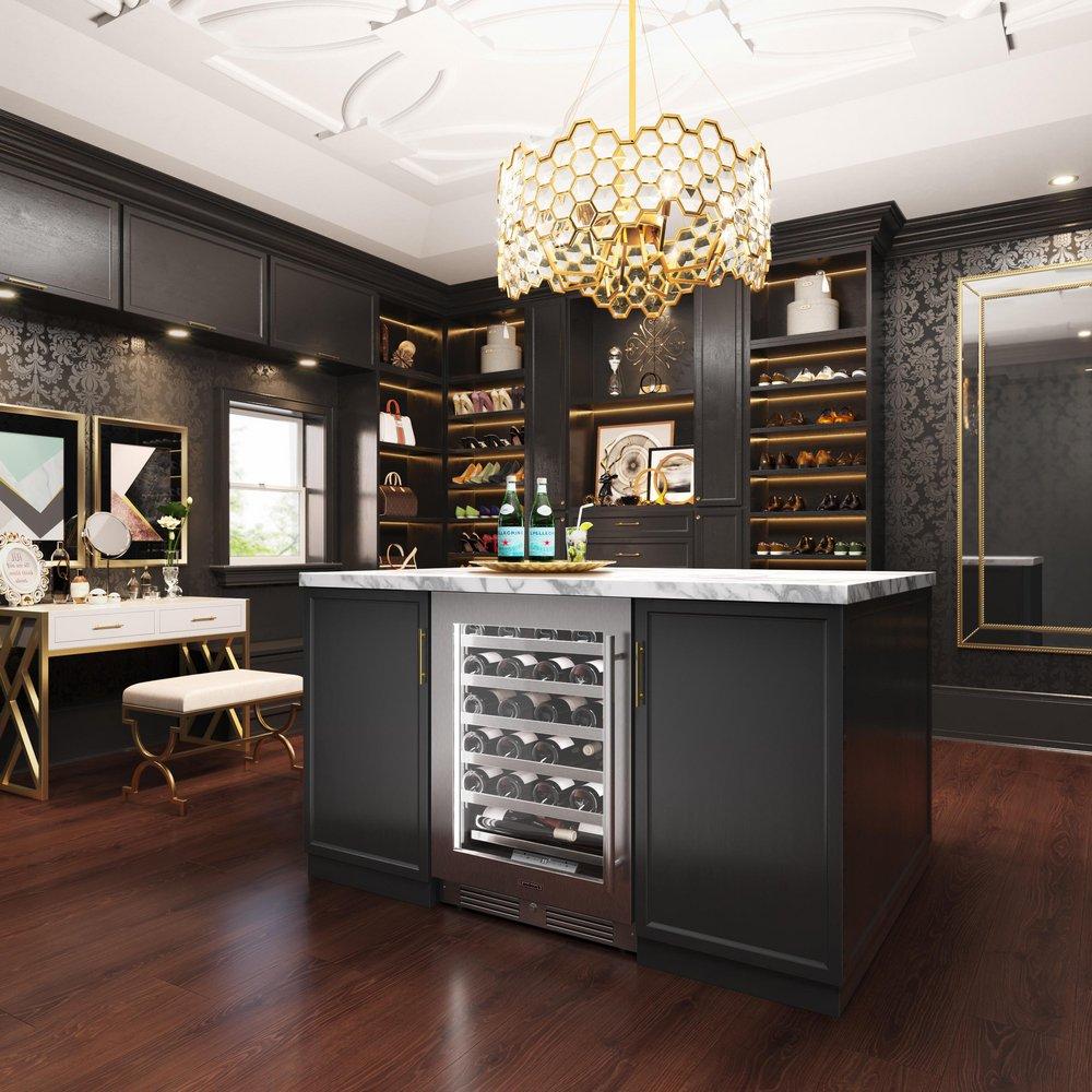 Landmark Stainless Steel 23-13/16 in. 5.21 cu. ft. Wine Cooler 
