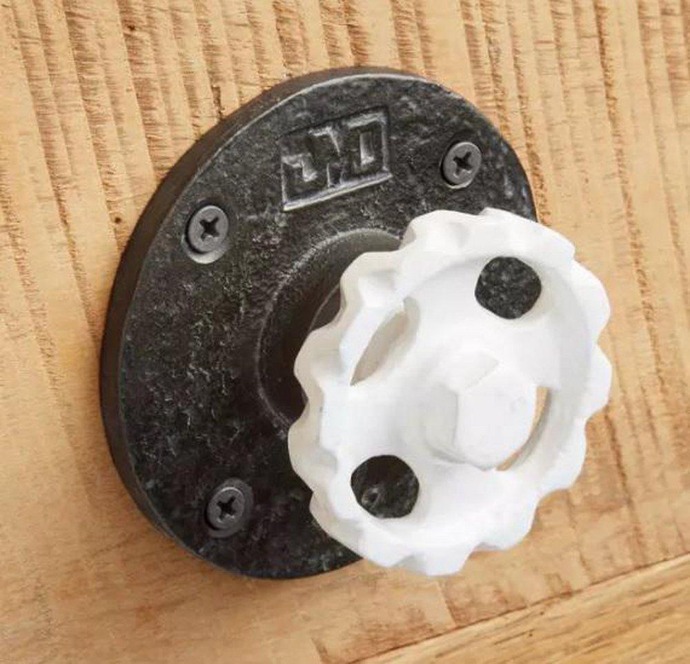 Signature Hardware White Iron Single Coat Hook 