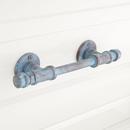 5 in. Iron Cabinet Pull in Blue Patina