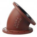 D and M Coatings Flanged 125# Ductile Iron C110 Full Body 45 Degree Bend 