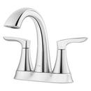 Pfister Polished Chrome Two Handle Centerset Bathroom Sink Faucet Lever Handle