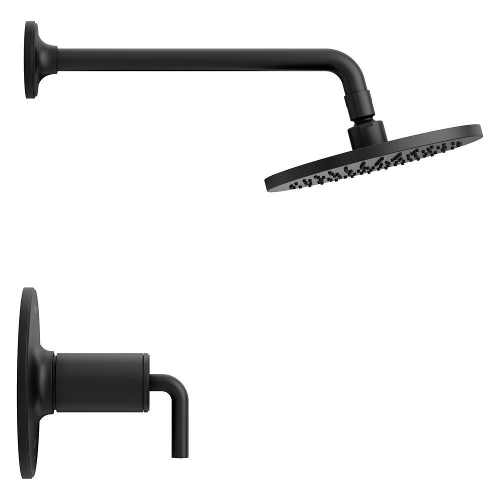 Pfister Matte Black Single Handle Single Function Shower Trim Only 