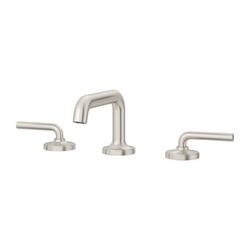 Two Handle Widespread Bathroom Sink Faucet in Brushed Nickel