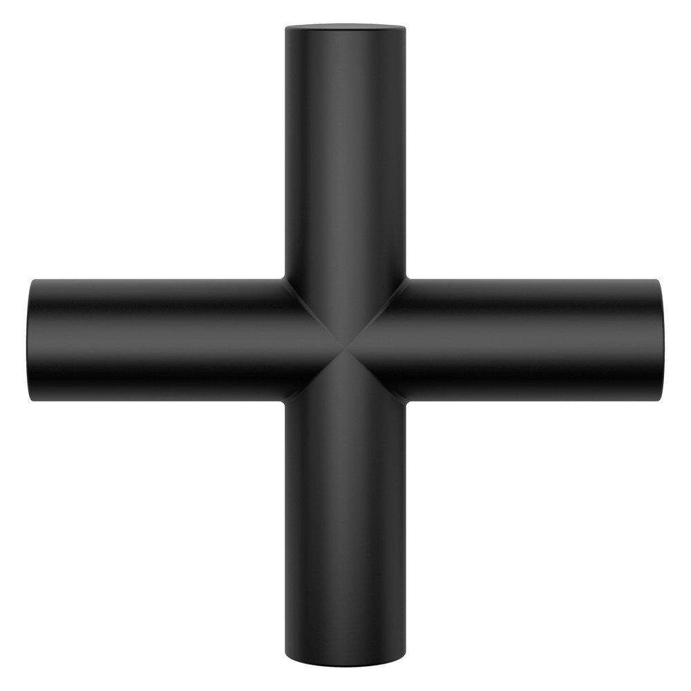 Pfister Matte Black 3-1/8 in. Metal Cross Handle 