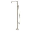 Pfister Brushed Nickel Double Lever Handle Tub Floor Mount Filler with Hand Shower (Trim Only) 