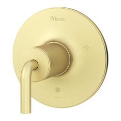 Single Handle Pressure Balancing Valve Trim in Brushed Gold