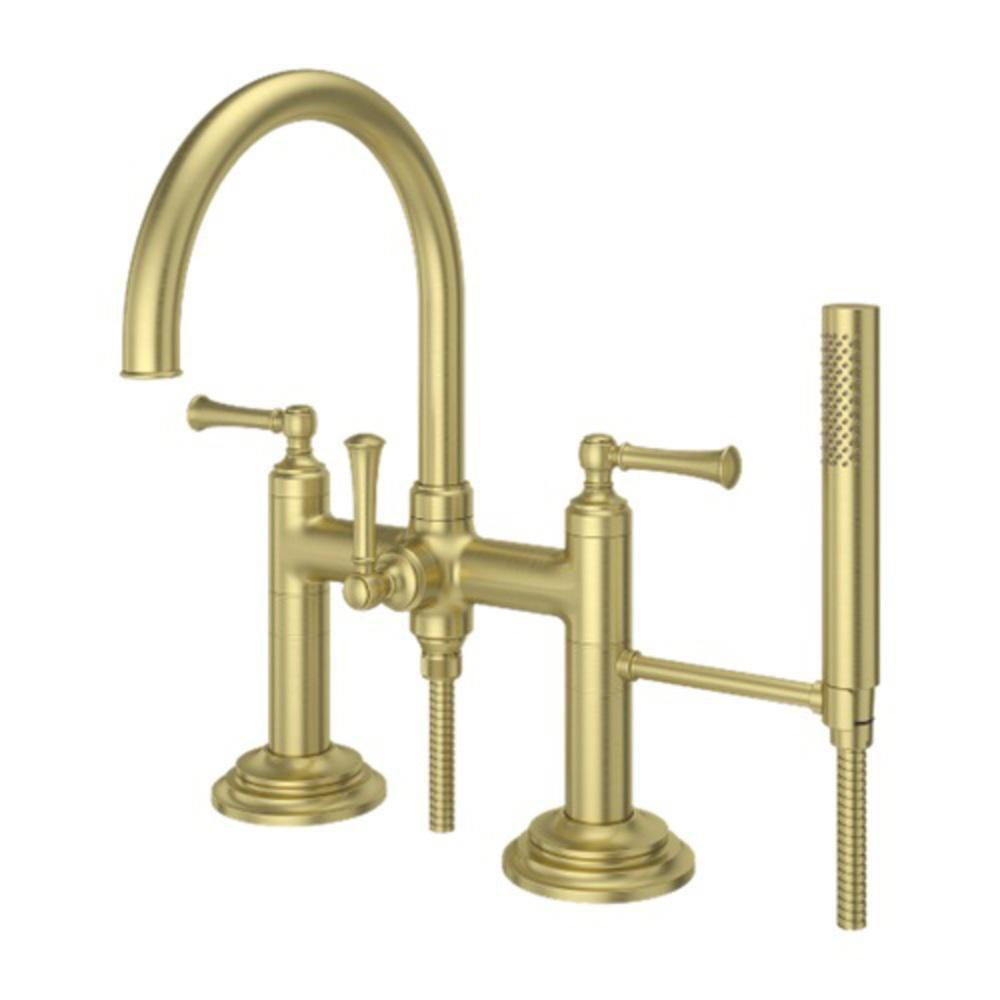 Pfister Brushed Gold Three Handle Roman Tub Faucet 
