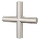 3-1/8 in. Metal Cross Handle in Brushed Nickel