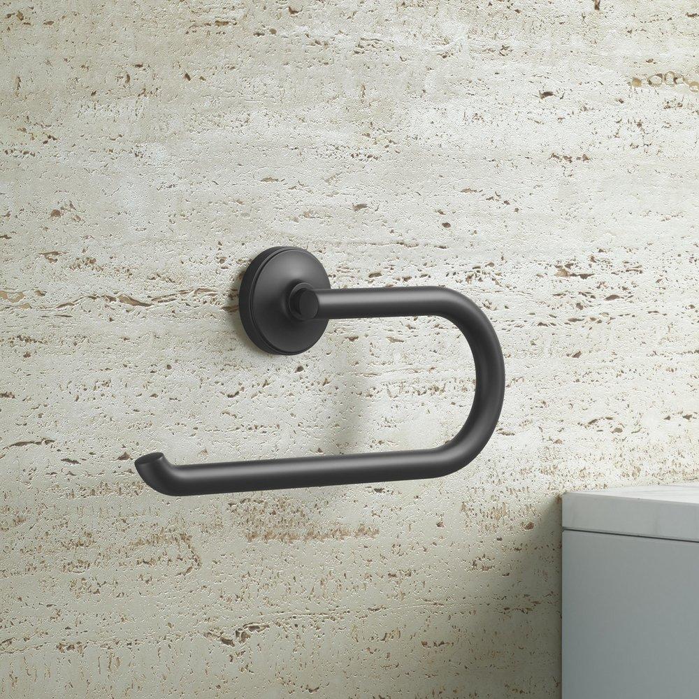 Pfister Matte Black Oval Open Towel Ring 