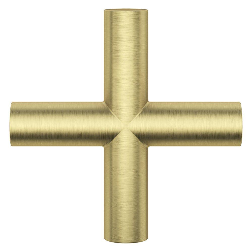 Pfister Brushed Gold 3-1/8 in. Metal Cross Handle 