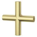 3-1/8 in. Metal Cross Handle in Brushed Gold