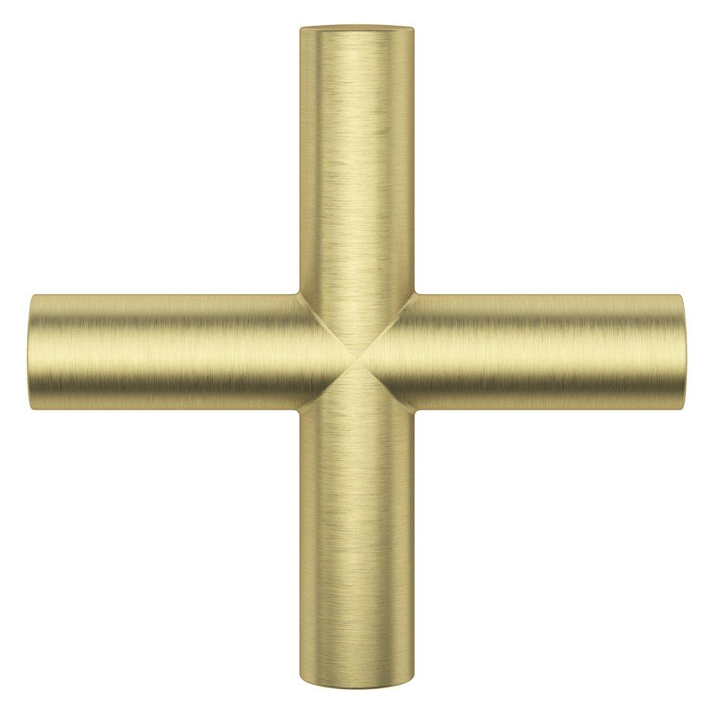 Pfister Brushed Gold 3-1/8 in. Metal Cross Handle 