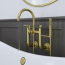 Pfister Brushed Gold Three Handle Wall Mount Filler 