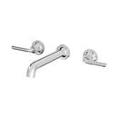 Two Handle Wall Mount Widespread Bathroom Sink Faucet in Polished Chrome