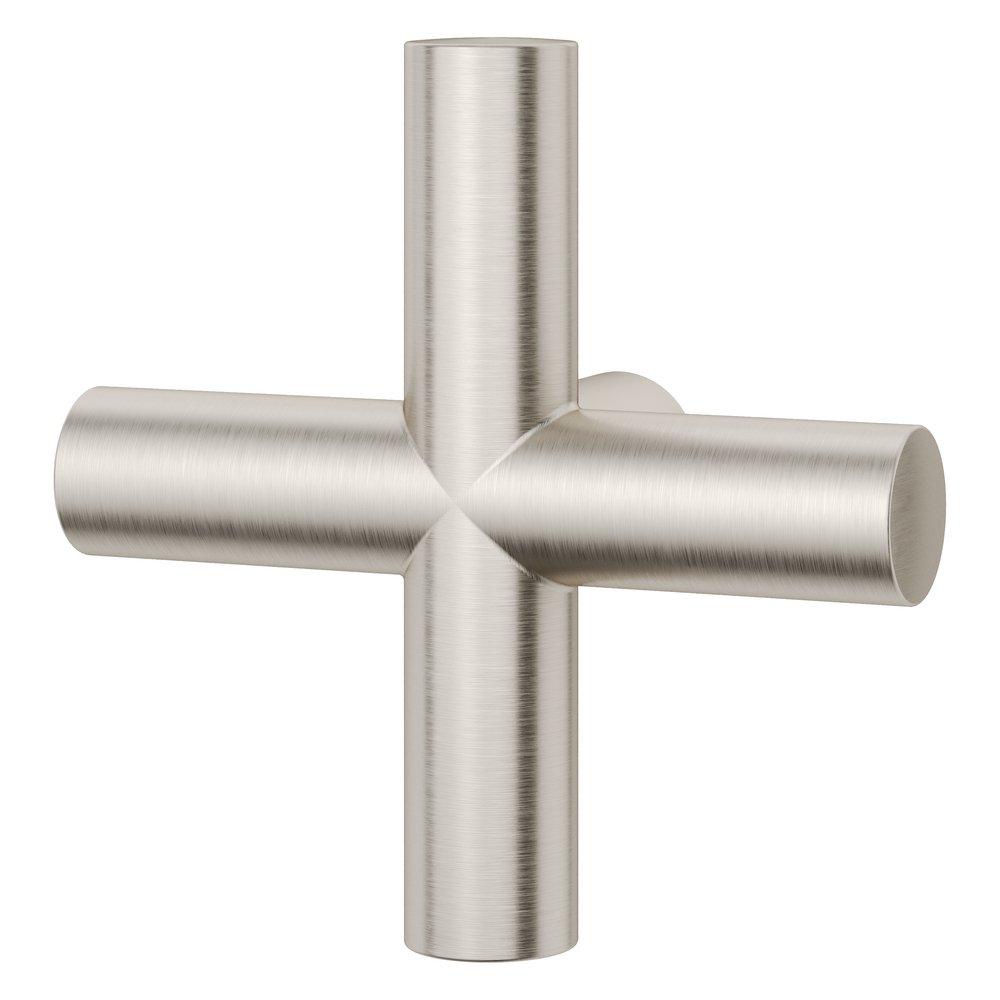 Pfister 3-1/8 in. Metal Cross Handle in Brushed Nickel