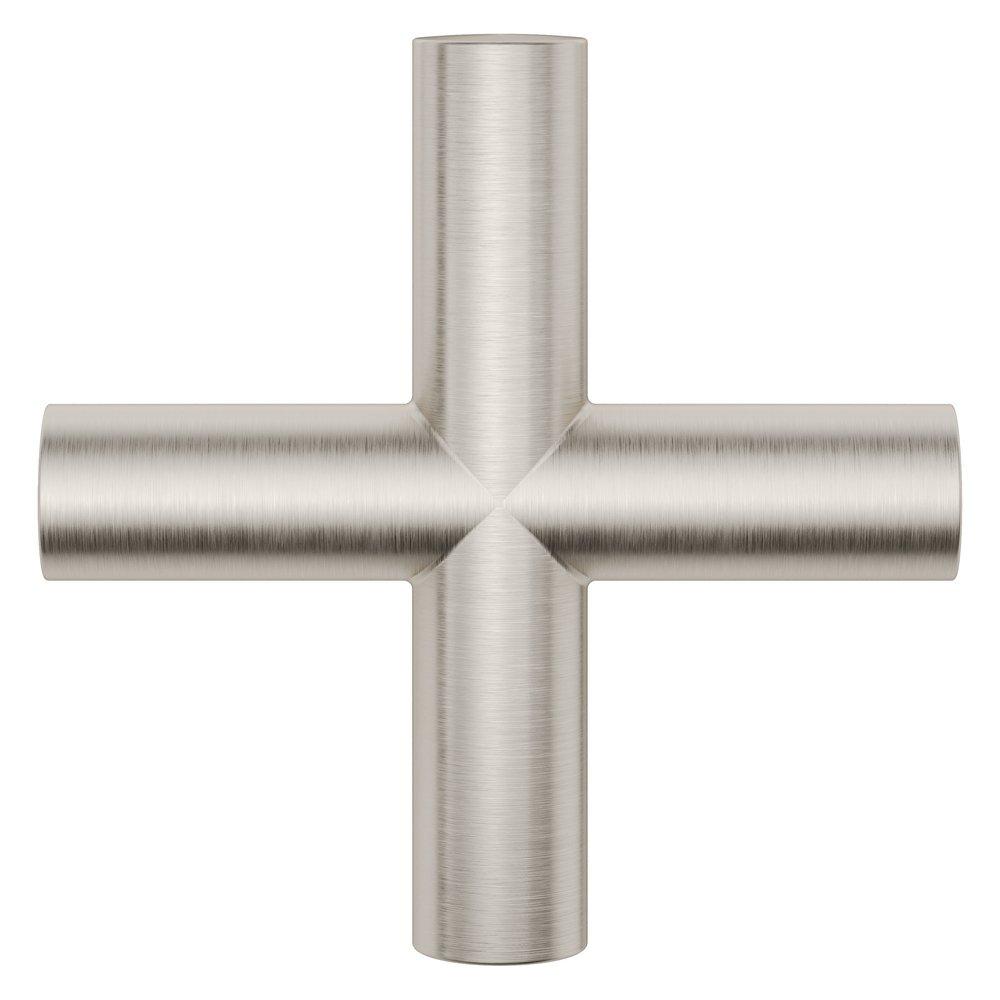 Pfister Brushed Nickel 3-1/8 in. Metal Cross Handle 