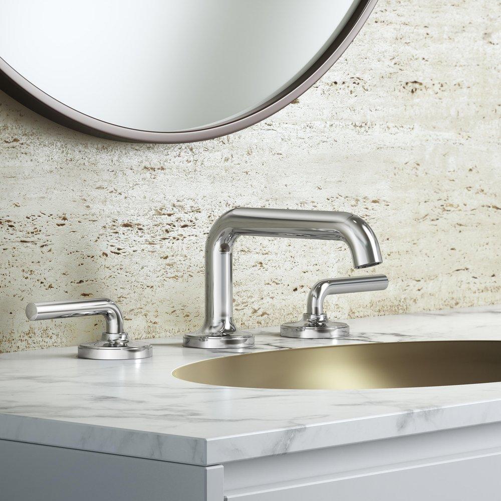 Pfister Polished Chrome Two Handle Widespread Bathroom Sink Faucet 