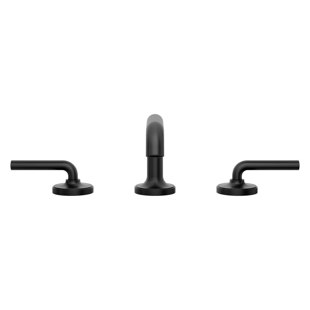 Pfister Matte Black Two Handle Widespread Bathroom Sink Faucet 