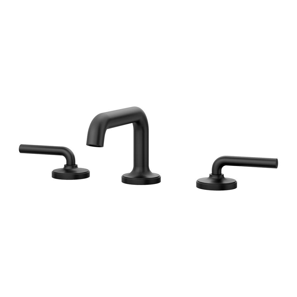 Pfister Matte Black Two Handle Widespread Bathroom Sink Faucet 