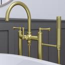 Pfister Brushed Gold Two Handle Cross Floor Mount Filler 