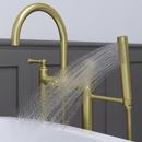 Pfister Brushed Gold Two Handle Cross Floor Mount Filler 