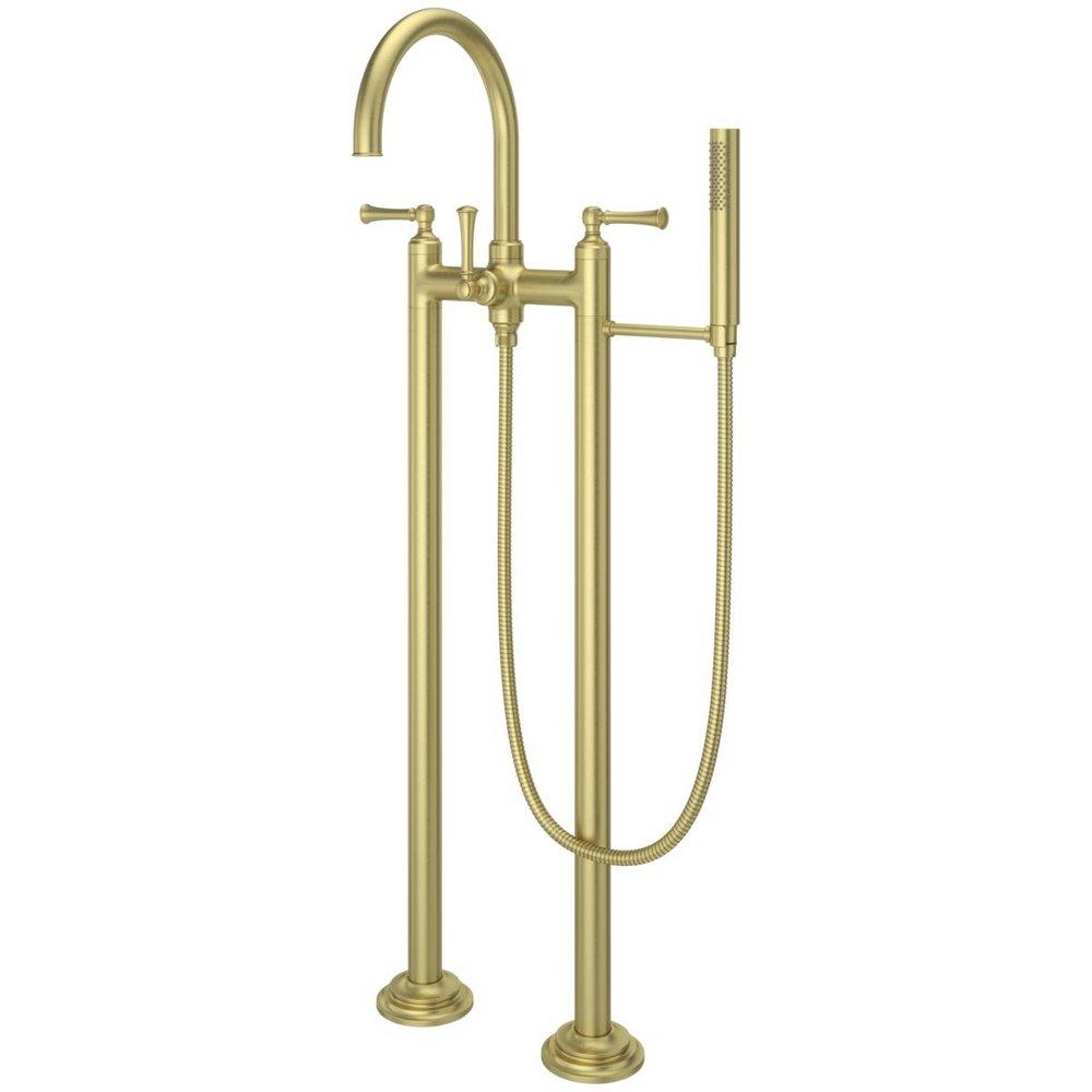 Pfister Brushed Gold Two Handle Cross Floor Mount Filler 
