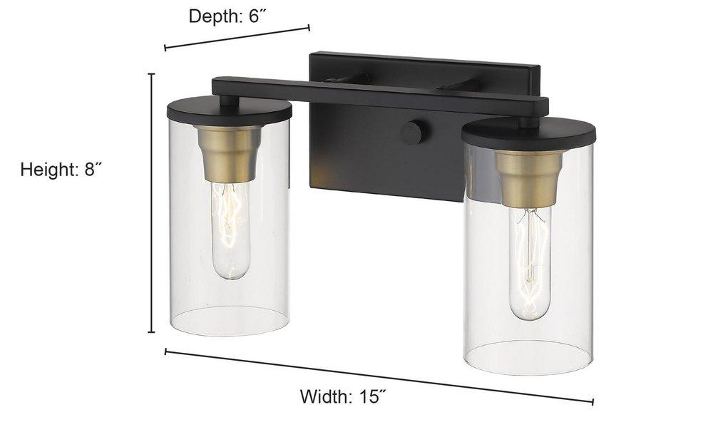 Millennium Lighting Matte Black/Heirloom Bronze Vanity Fixture in Matte Black/Heirloom Bronze 