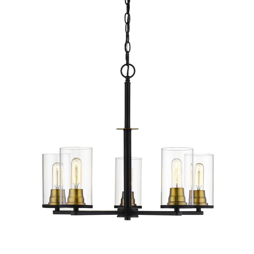 Millennium Lighting Matte Black/Heirloom Bronze 5-Light Chandelier Ceiling Light 