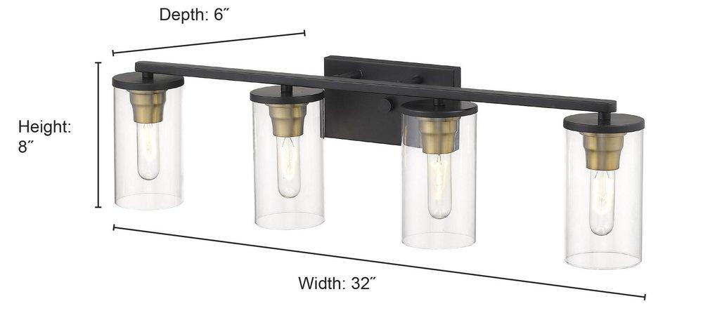 Millennium Lighting Matte Black/Heirloom Bronze Vanity Fixture in Matte Black/Heirloom Bronze 