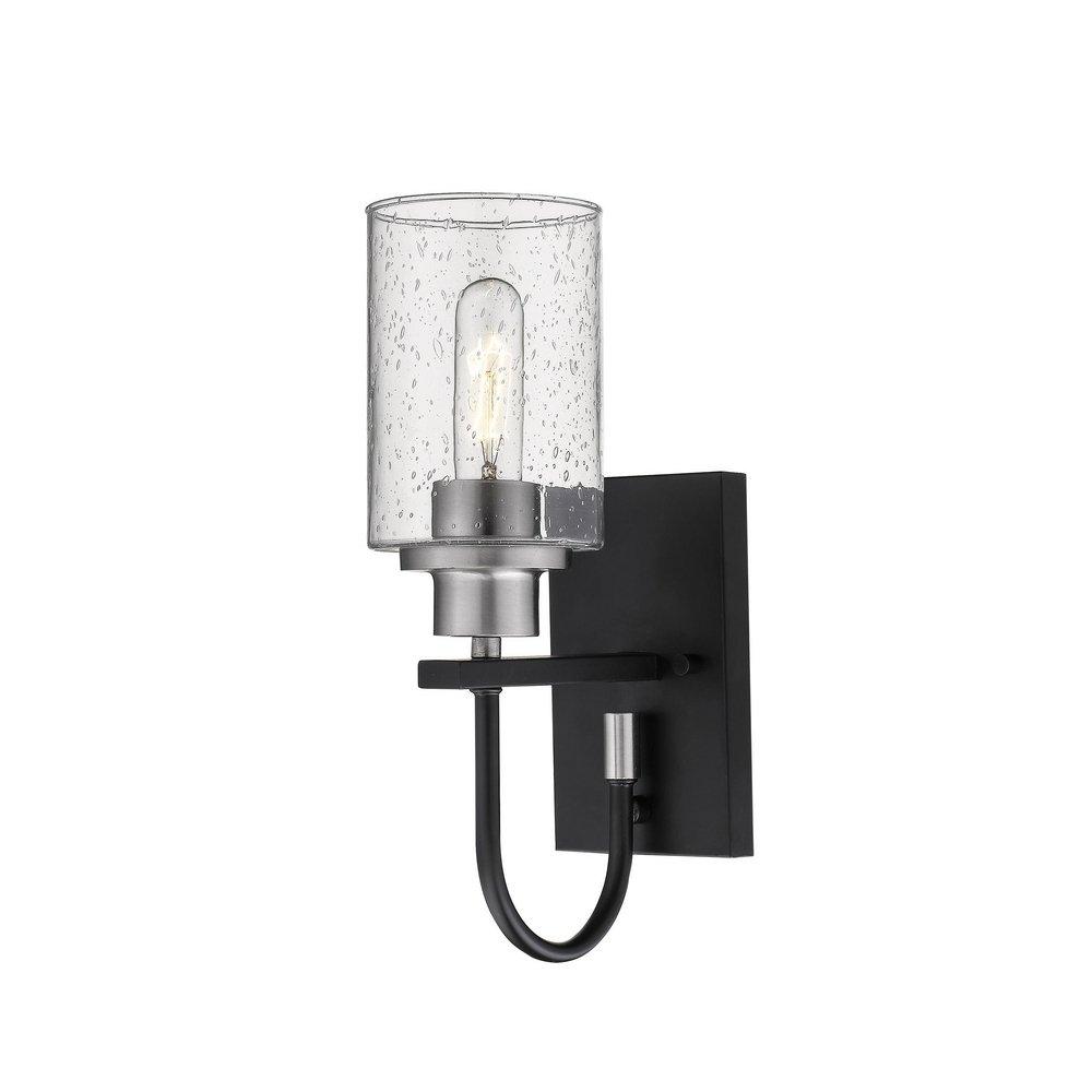 Millennium Lighting Matte Black/Brushed Nickel 1-Light Wall Sconce 